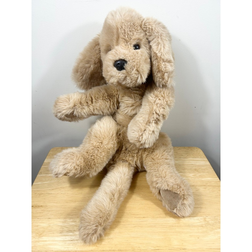 VTG 1985 GUND Muttsy the Puppy Dog Suede Paws 23"‎ w/tail Plush Toy Collectible